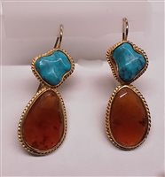 Ohrringe Soprana Gioielleria Dame in Gold OG ESSONITE TURCHESE - OG ESSONITE TURCHESE